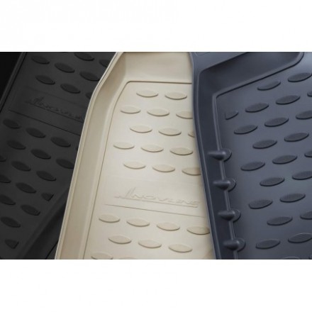 Guminiai kilimėliai 3D BMW 7 Sedan (F01) 2008-2015, 4 pcs. /L04014B /beige