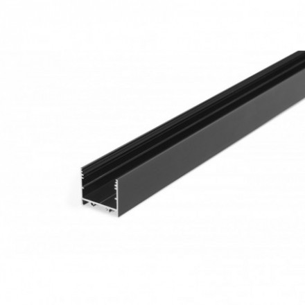 1m LED juostos profilio VARIO30-02, juodai anoduotas.
