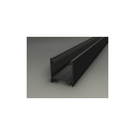 3m LED juostos profilis LINEA20, juodas, anoduotas