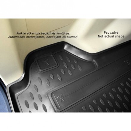 Guminis bagažinės kilimėlis MINI Clubman F54 2015 iki dabar  (lower boot) ,black /N43001