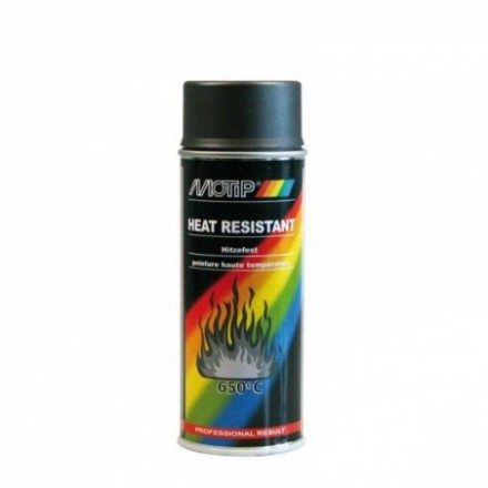 MOTIP Dažai atsparūs karščiui  HEAT RESISTANT juodi anthracite 800°C 400ml 04037