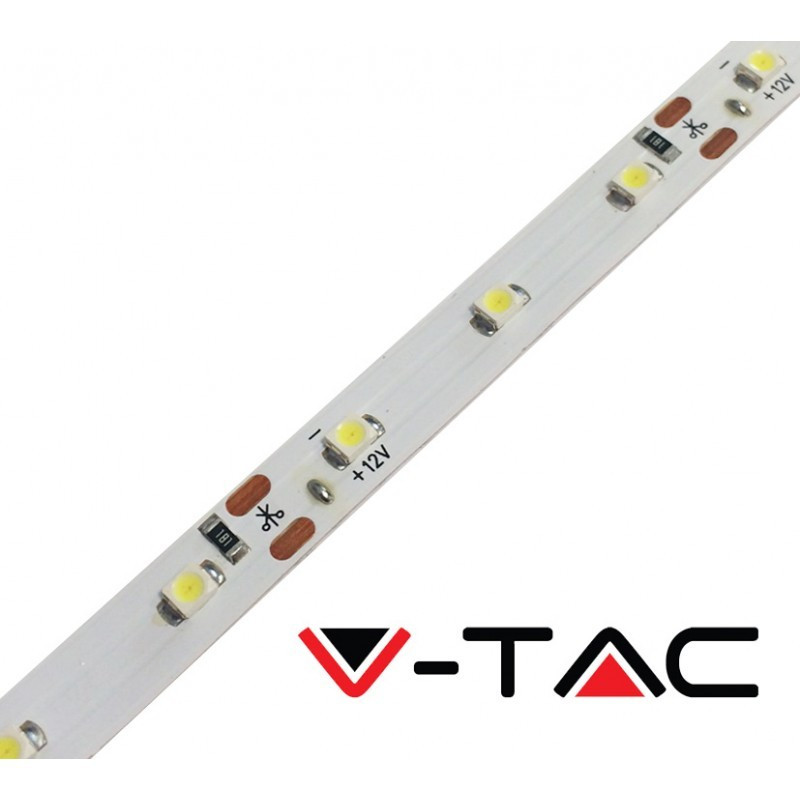 3,6 W/m LED juosta V-TAC, 3528, 60 LED/m, (6000K) Šaltai balta