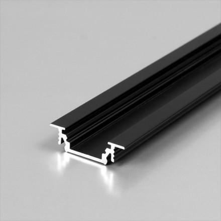 1m LED juostos profilio GROOVE10, juodai anoduotas