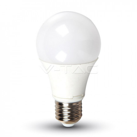 9W LED lemputė V-TAC, A60, E27, termoplastikas, (2700K) šiltai balta