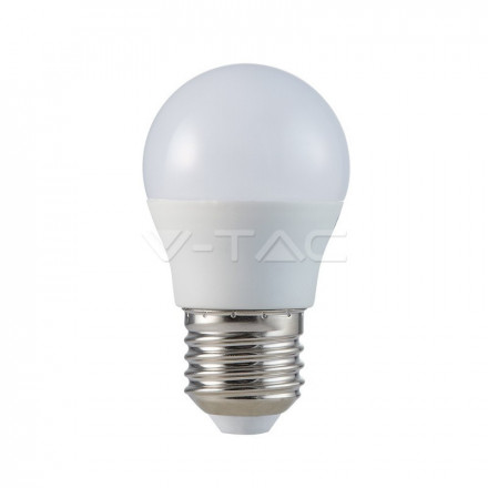 5.5W LED lemputė Termoplastine G45 V-TAC  E27  2700K (šilta šviesa)