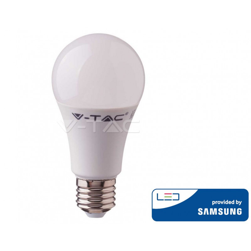 9W LED lemputė V-TAC, A58, E27, termoplastikas, 6400K (šaltai balta), SAMSUNG LED chip