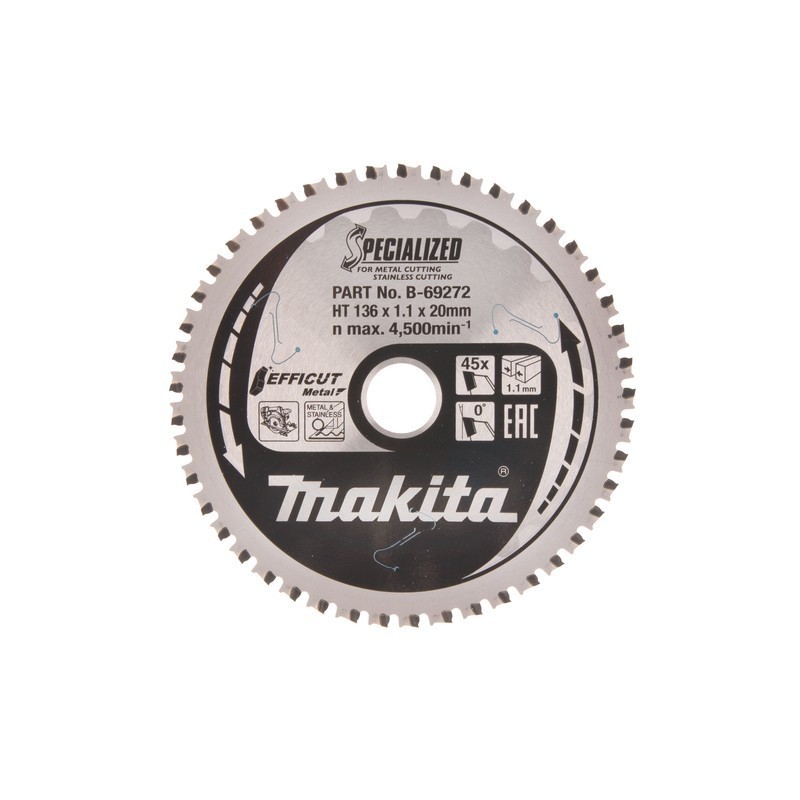 Pjovimo diskas metalui MAKITA Efficut 136x20x1,1mm Z45